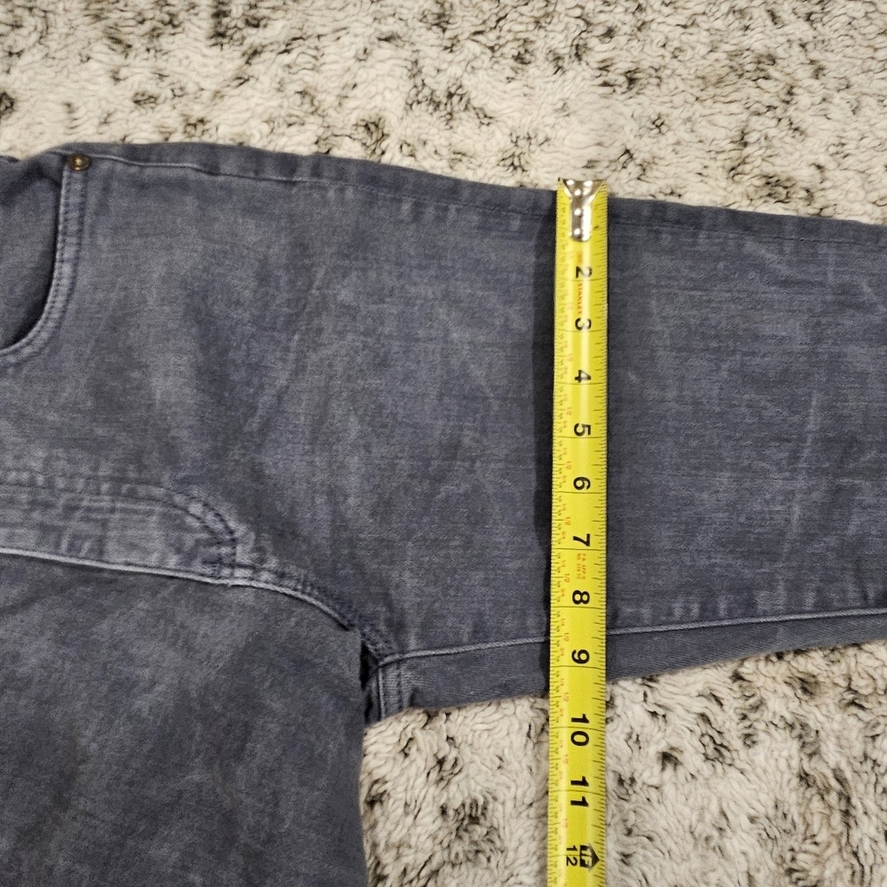 Adriano Goldschmied SZ 25 Gray Wash Kinsley High Rise Crop Boot Raw Hem Jeans - Picture 11 of 12